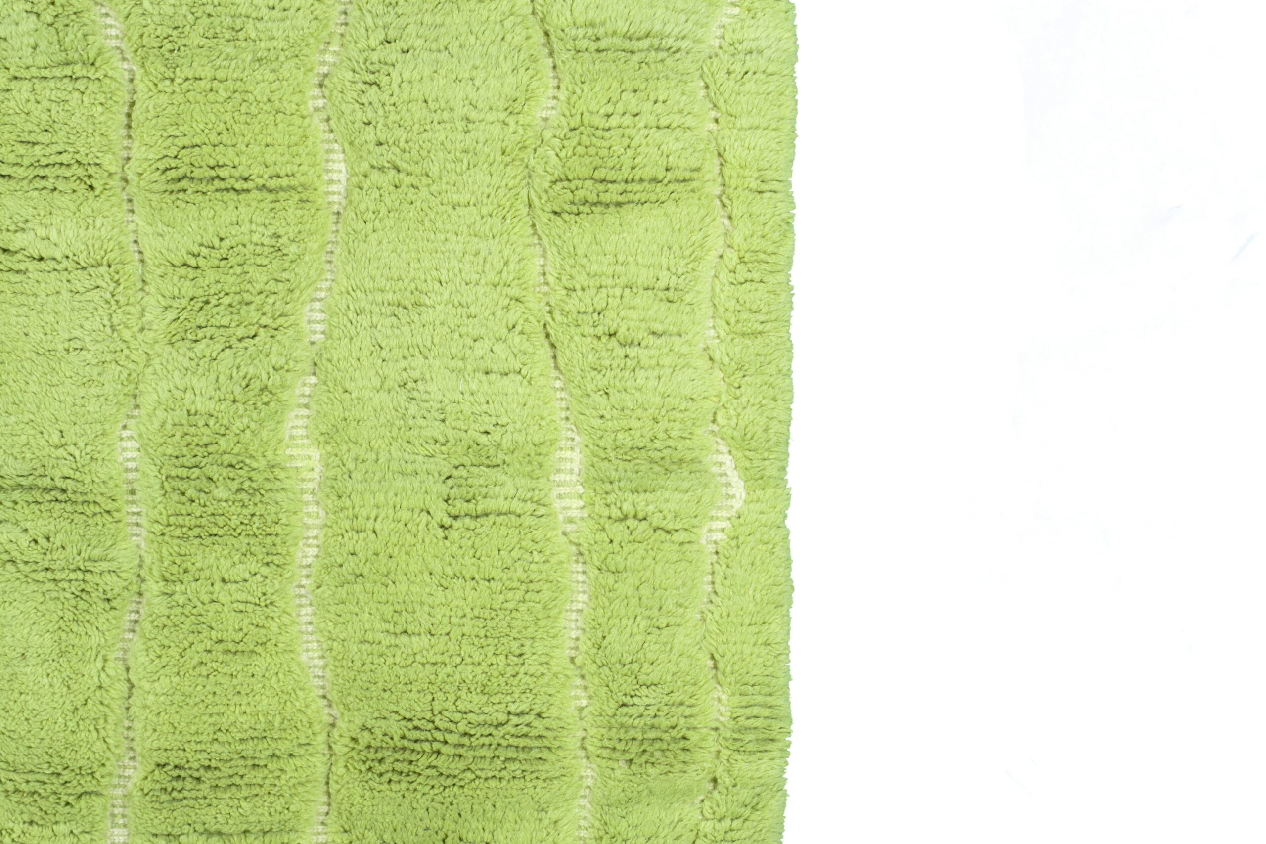 Moroccan Rug Handmade Wool 7x10 - Green Minimalist Boho Area Rug for Living Room Bedroom - Mrirt - Imagen 4