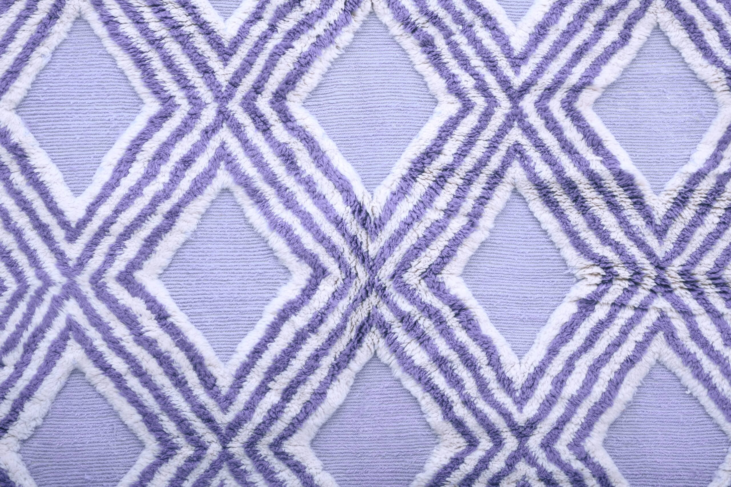 Moroccan Rug Handmade Wool 7x10 - Lavender Purple Neutral Geometric Modern Area Rug for Living Room Bedroom - Mrirt - Kuva 7