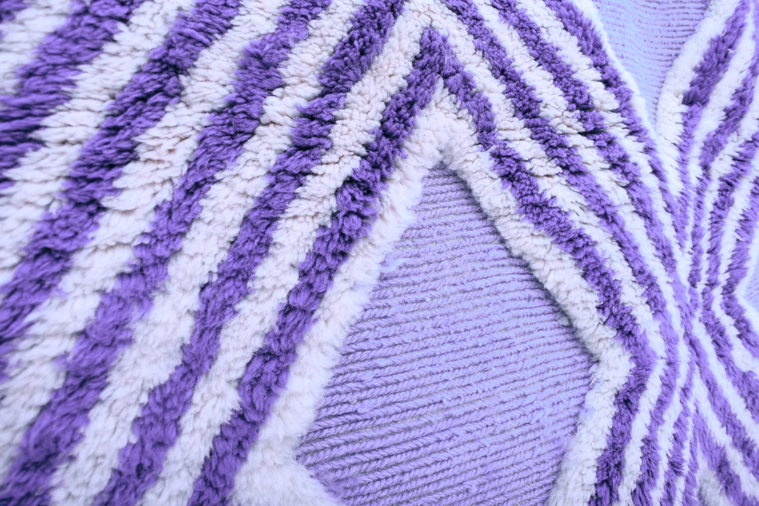 Moroccan Rug Handmade Wool 7x10 - Lavender Purple Neutral Geometric Modern Area Rug for Living Room Bedroom - Mrirt - Kuva 10