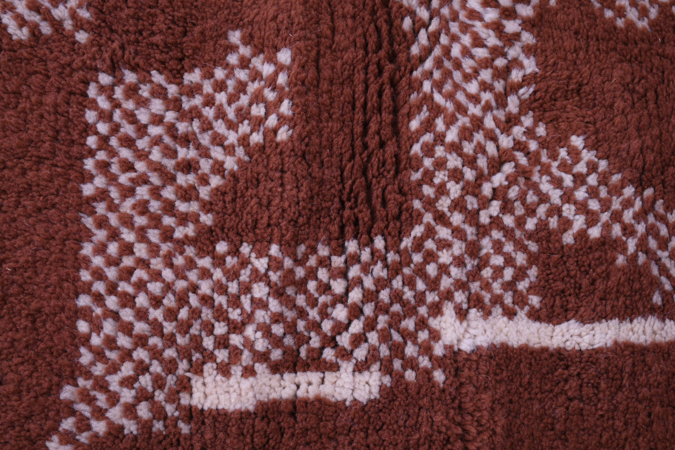 Moroccan Rug Handmade Wool 7x10 - Brown Neutral Modern Boho Area Rug for Living Room Bedroom - Mrirt Berber - Imagen 10