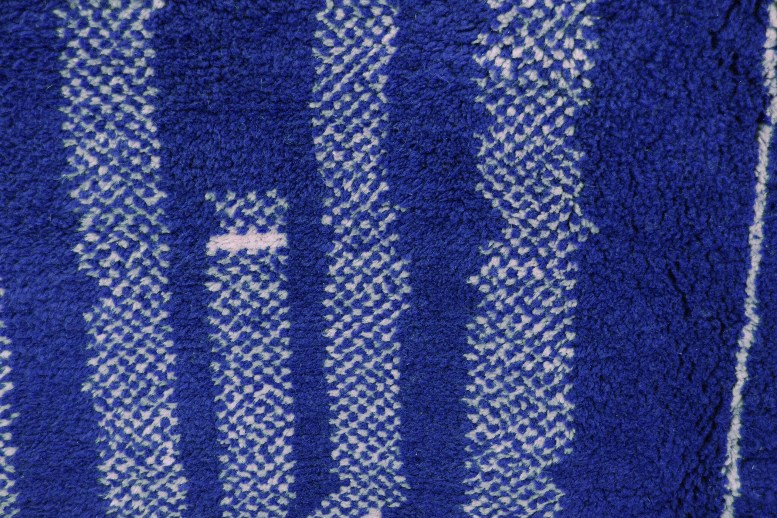 Moroccan Rug Handmade Wool 7x10 - Blue Neutral Modern Area Rug for Living Room, Minimalist Boho Decor - Beni Ourain - الصورة 6