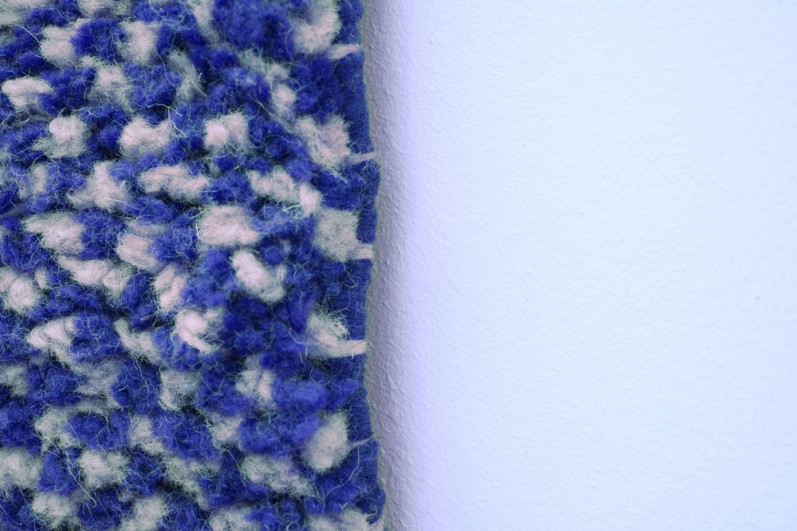 Moroccan Rug Handmade Wool 7x10 - Blue Neutral Modern Area Rug for Living Room, Minimalist Boho Decor - Beni Ourain - الصورة 9