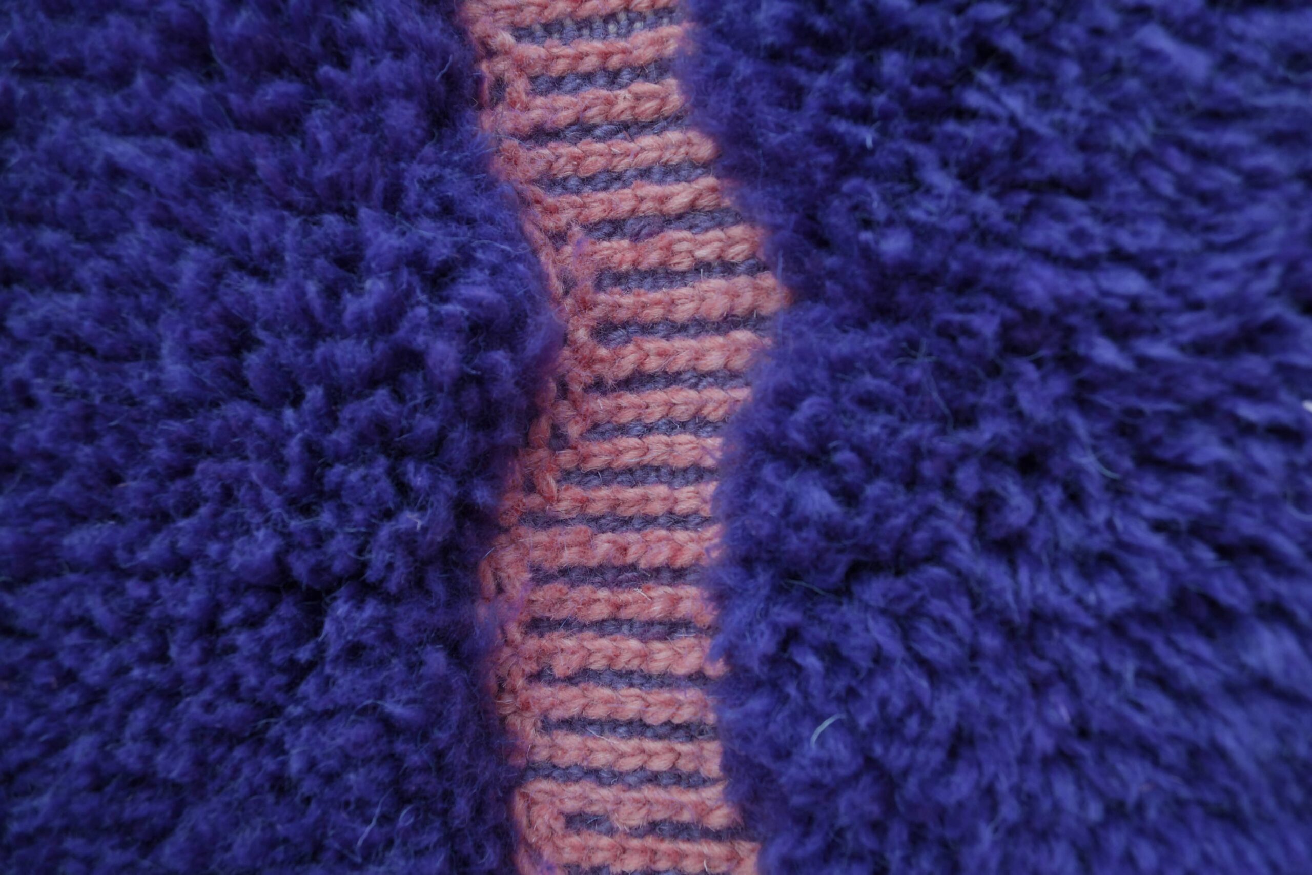 Moroccan Rug Handmade Wool 7x10 - Navy Blue Modern Boho Area Rug for Living Room Bedroom - Mrirt Berber - 画像10