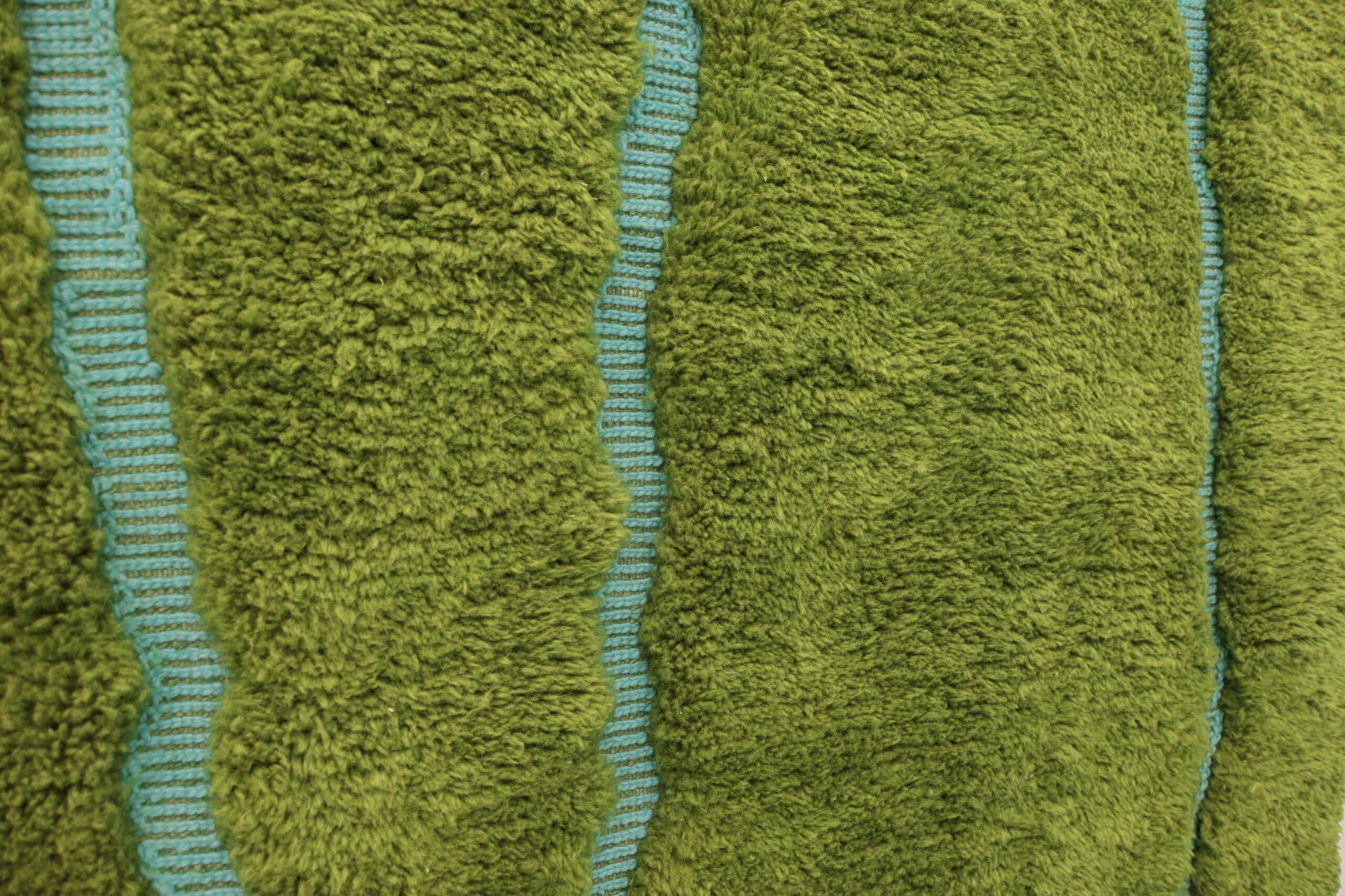 Moroccan Rug Handmade Wool 7x10 - Green Modern Minimalist Area Rug for Living Room Bedroom - Mrirt - 画像5