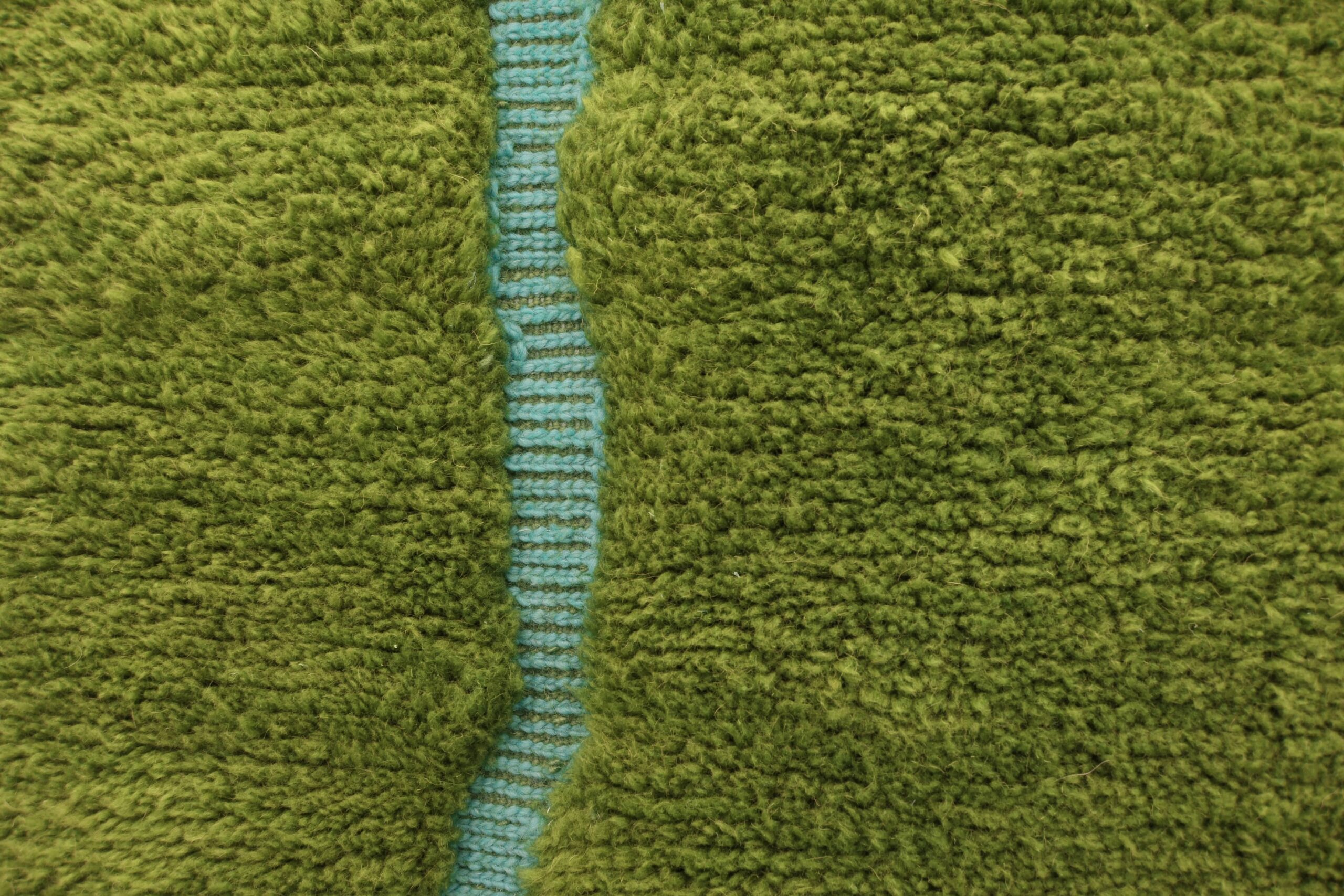 Moroccan Rug Handmade Wool 7x10 - Green Modern Minimalist Area Rug for Living Room Bedroom - Mrirt - 画像8