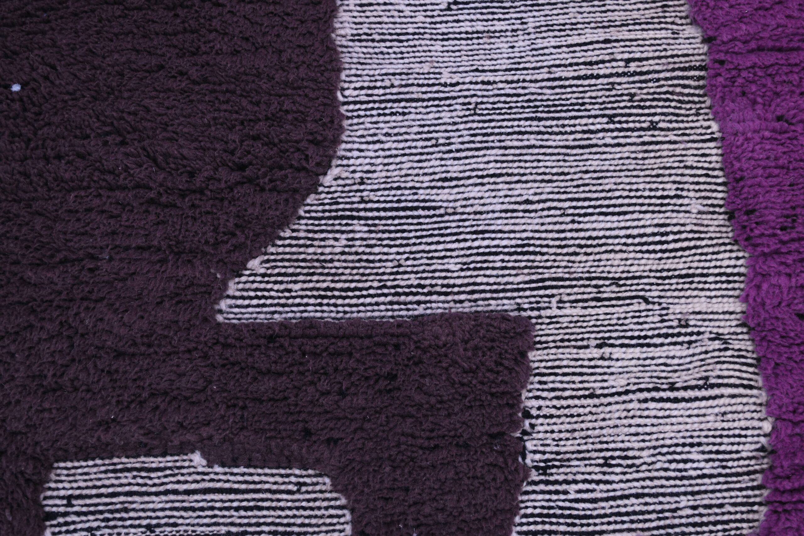 Moroccan Rug Handmade Wool 7x10 - Neutral Gray Brown Purple Modern Boho Area Rug for Living Room Bedroom - Mrirt – Image 8