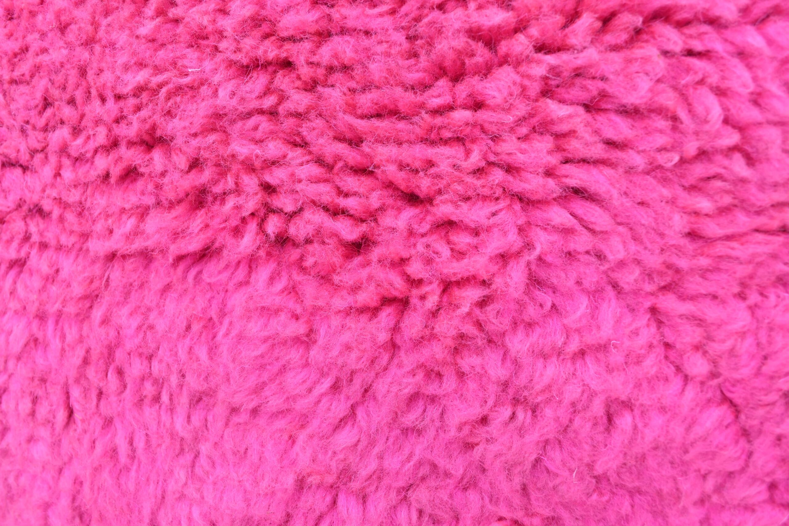 Moroccan Rug Handmade Wool 7x9 - Pink Black Geometric Boho Area Rug for Living Room Bedroom - Mrirt - الصورة 9