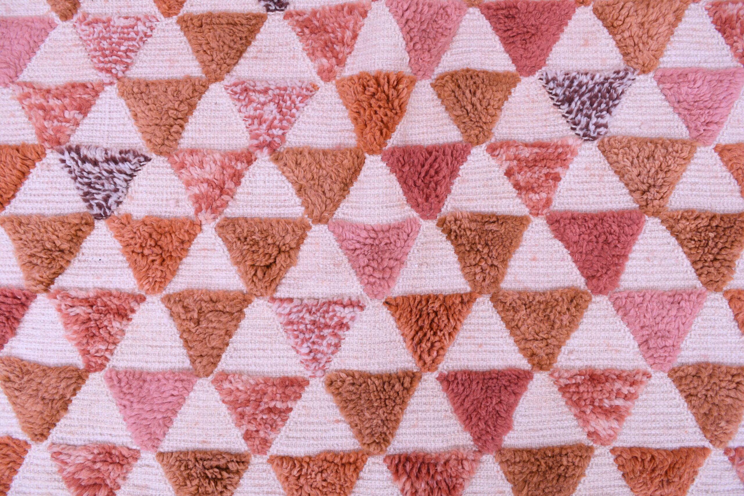 Moroccan Rug Handmade Wool 7x10 - Neutral Ivory Terracotta Modern Boho Area Rug for Living Room Bedroom - Mrirt - الصورة 7