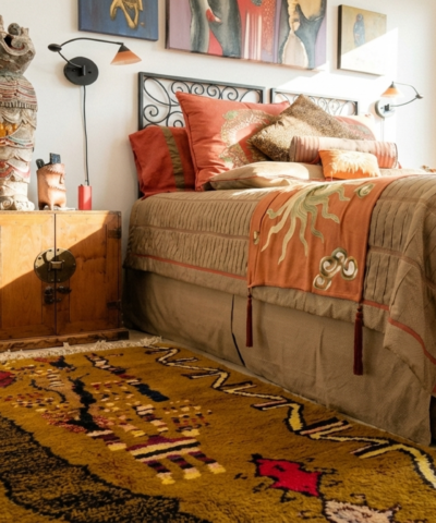 Moroccan Rug Handmade Wool Custom Size - Brown Neutral Boho Area Rug for Living Room Bedroom - Berber Tribal