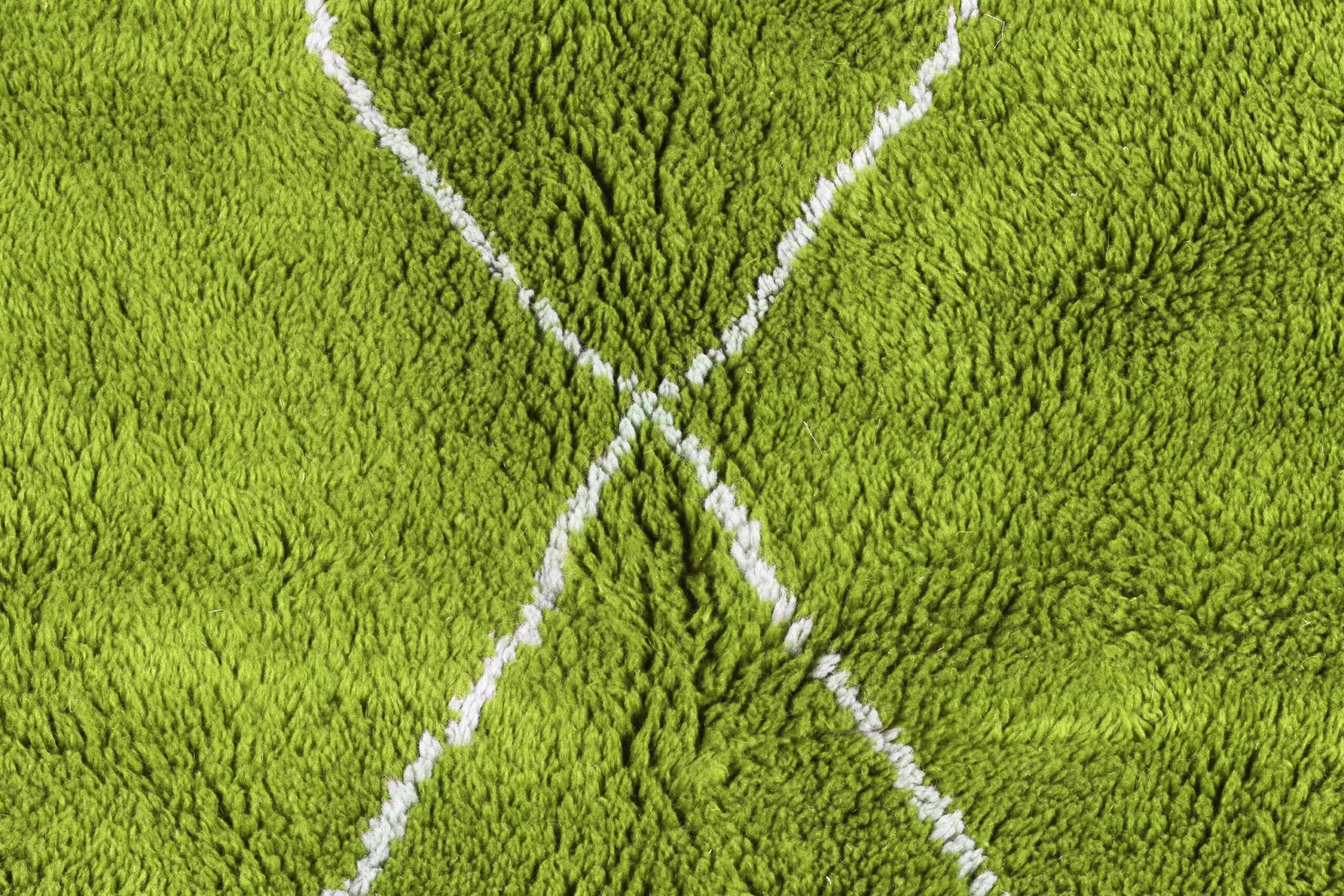 Moroccan Rug Handmade Wool 7x10 - Olive Green Modern Boho Area Rug for Living Room Bedroom - Beni Ourain - Imagen 7