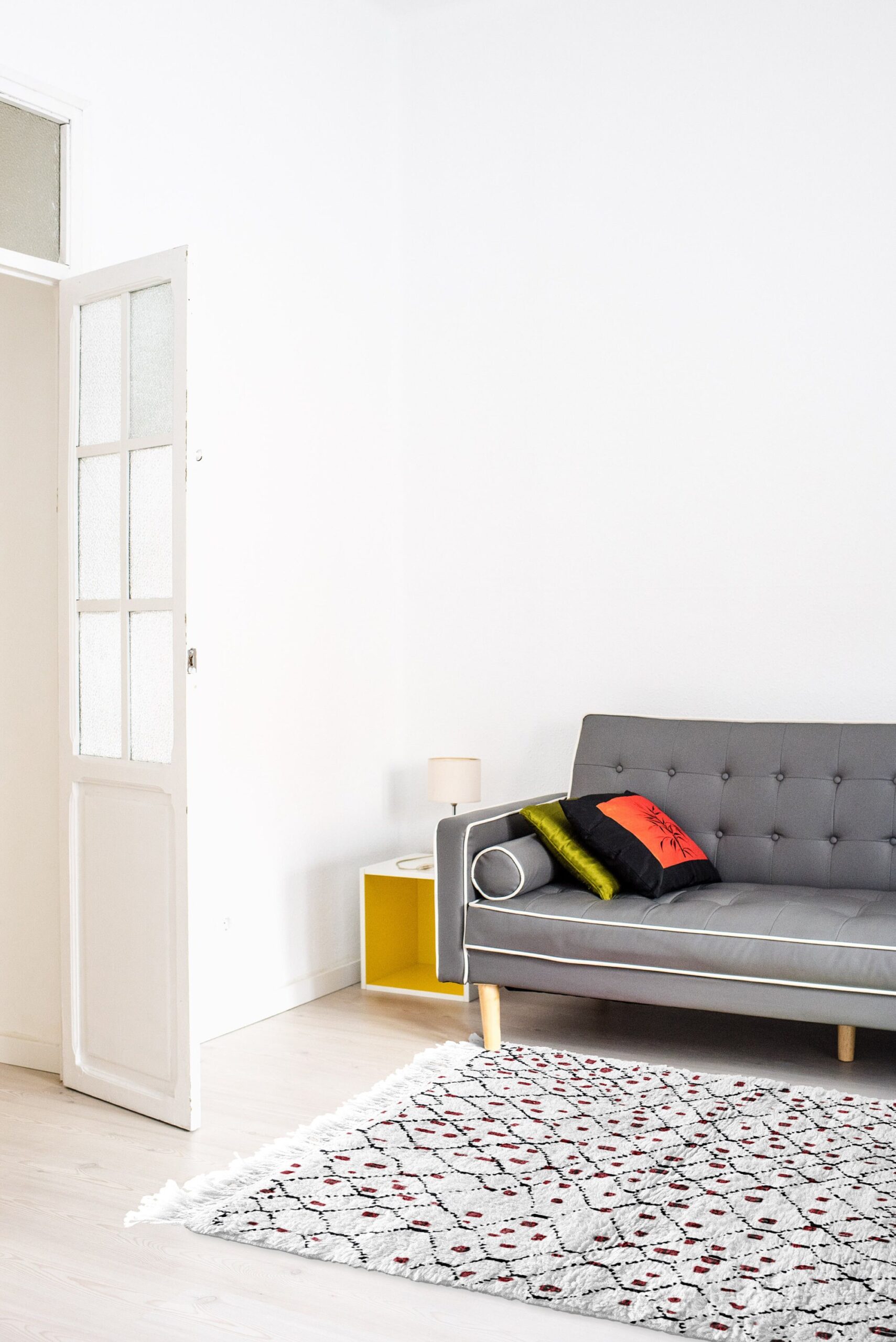 Moroccan Rug Beni Ourain 5x8 Wool Cream White Black Burgundy Boho Living Room Berber - Image 5