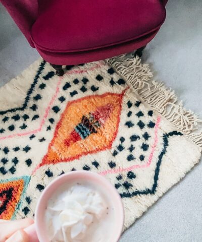 Moroccan Rug Azilal 2x3 Wool Cream White Black Multicolor Boho Bedroom Berber