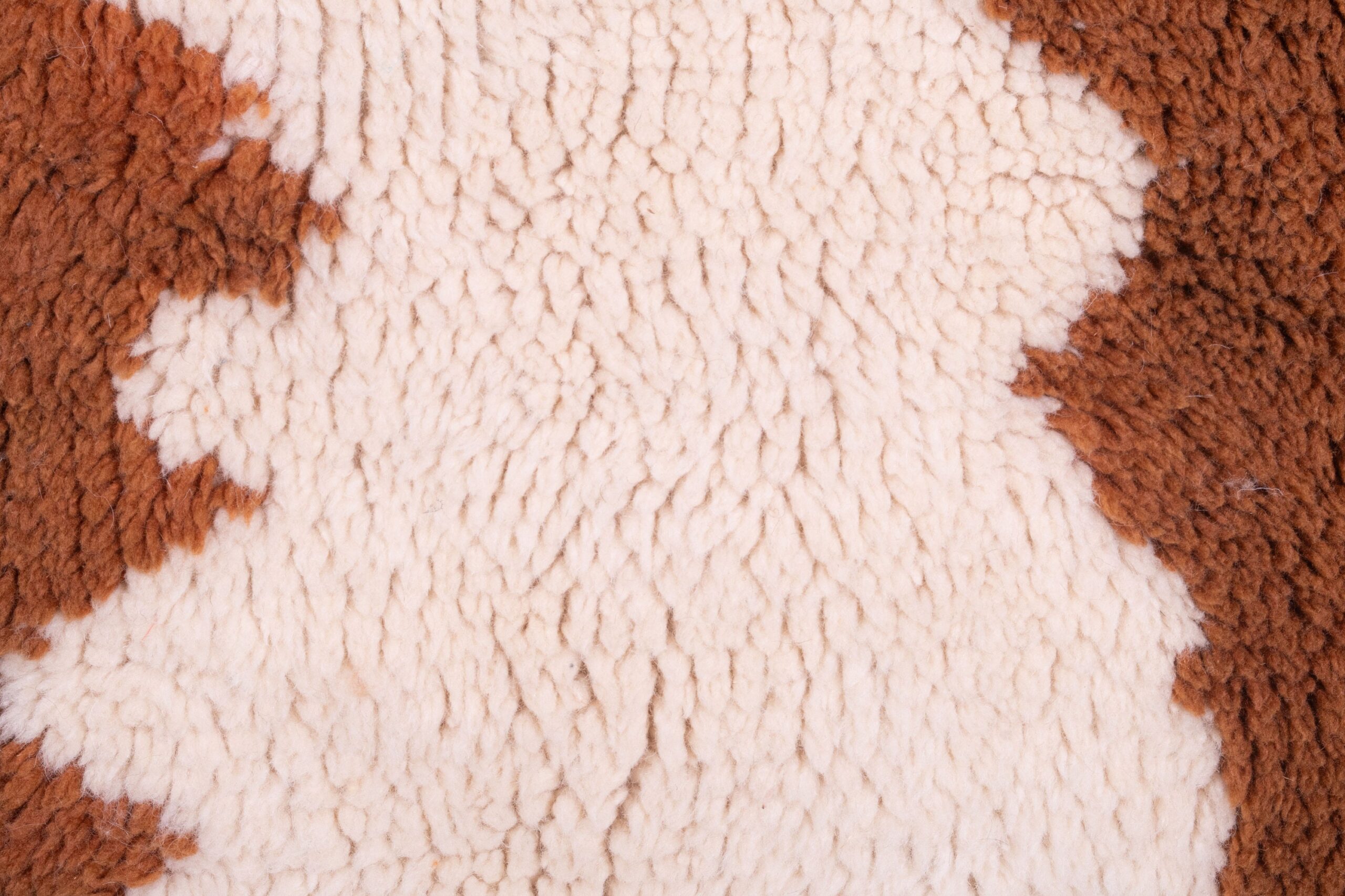 Moroccan Rug Handmade Wool Custom Size - Ivory Brown Striped Modern Boho Area Rug for Living Room Bedroom Mrirt - Kuva 7