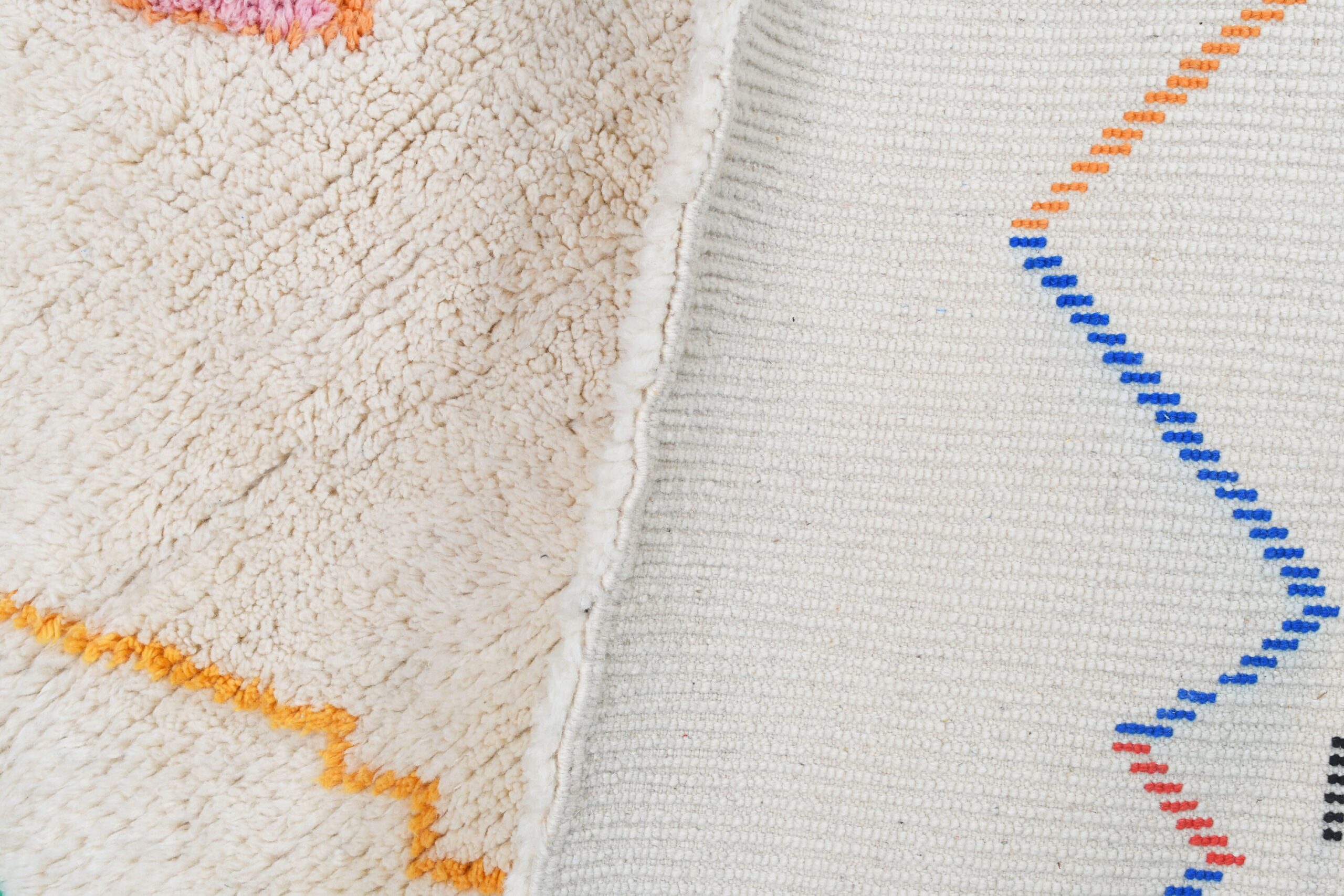 Moroccan Rug Azilal 5x8 Wool Cream White Multicolor Boho Living Room Berber - 画像10