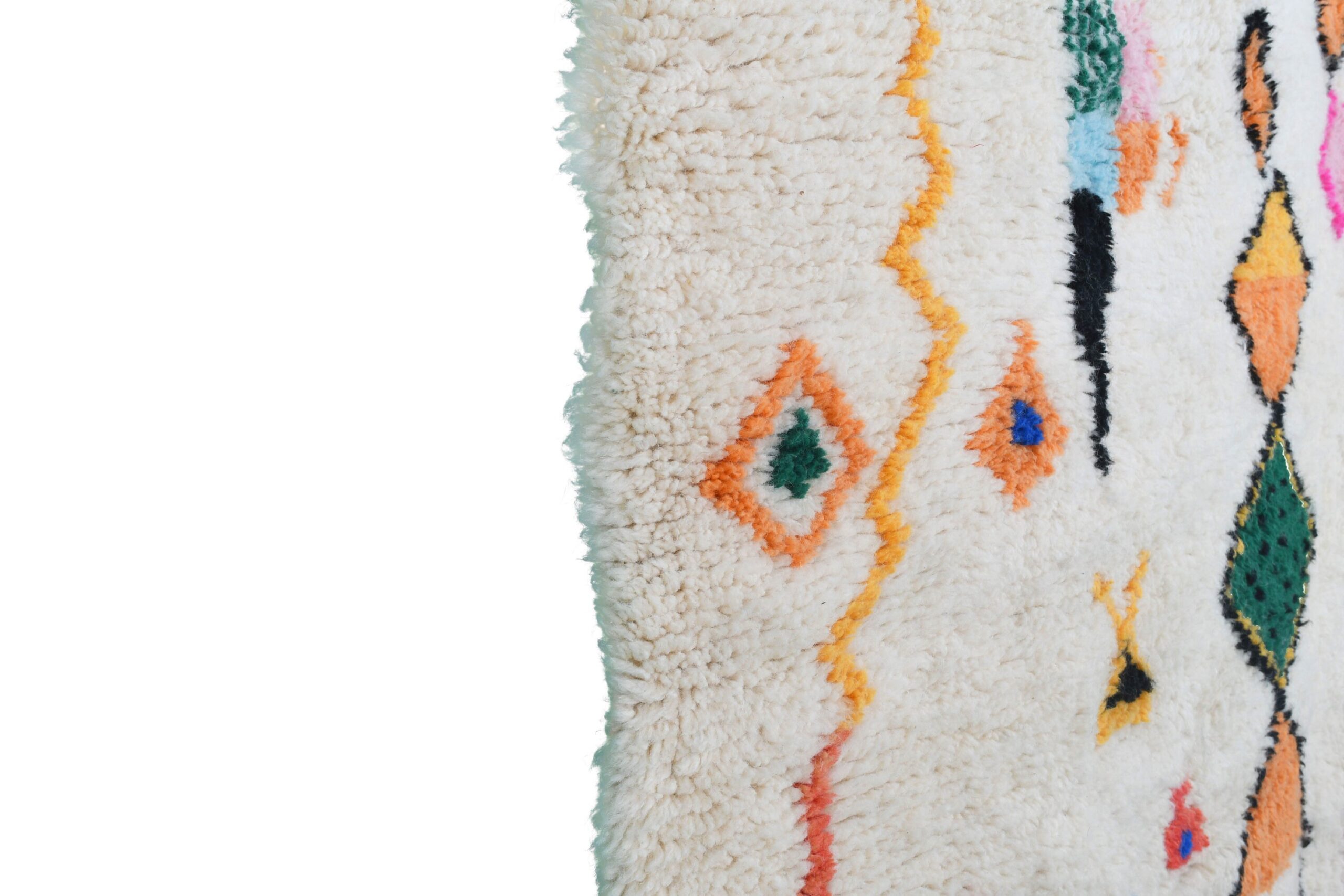 Moroccan Rug Azilal 5x8 Wool Cream White Multicolor Boho Living Room Berber - 画像8