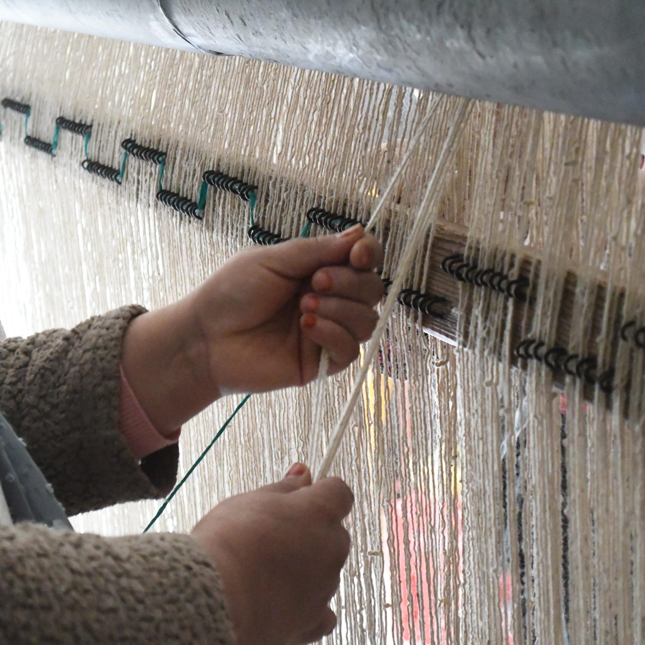 Moroccan Rug Handmade Wool Custom Size - Ivory Neutral Colorful Boho Area Rug for Living Room Bedroom - Azilal - 画像3