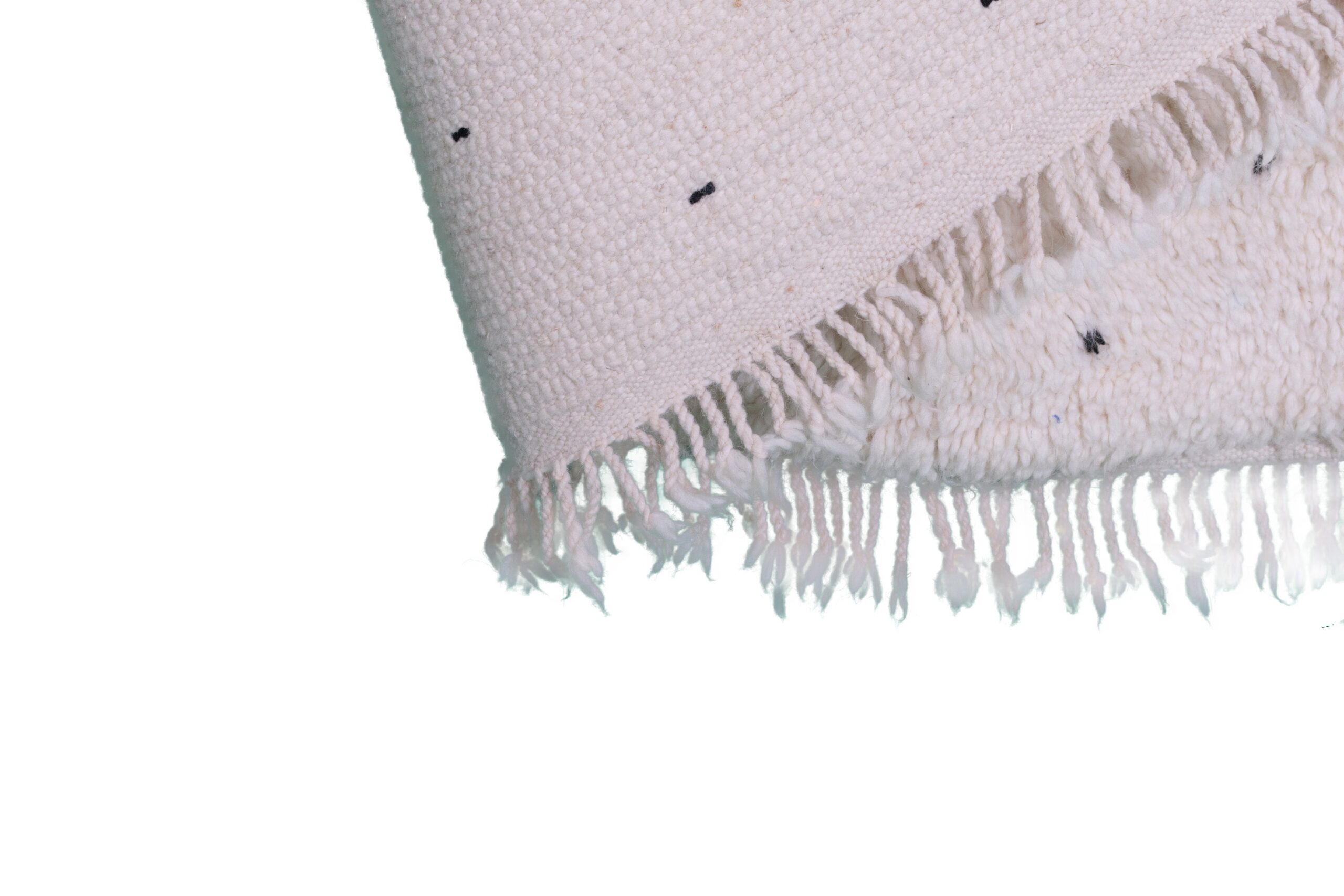 Moroccan Rug Handmade Wool Custom Size - Ivory Neutral Minimalist Boho Area Rug for Living Room Bedroom Beni Ourain – Image 11