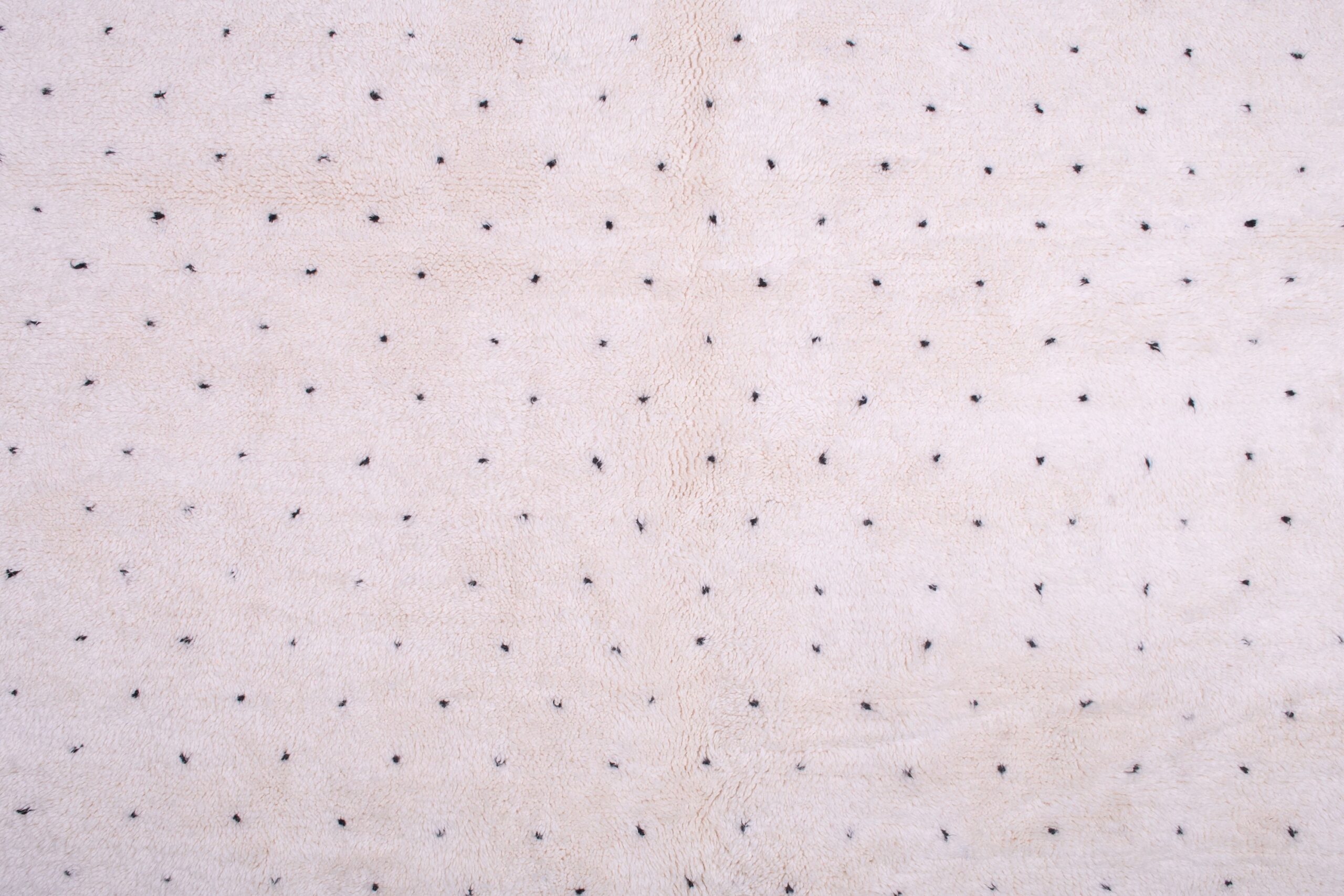 Moroccan Rug Handmade Wool Custom Size - Ivory Neutral Minimalist Boho Area Rug for Living Room Bedroom Beni Ourain – Image 3