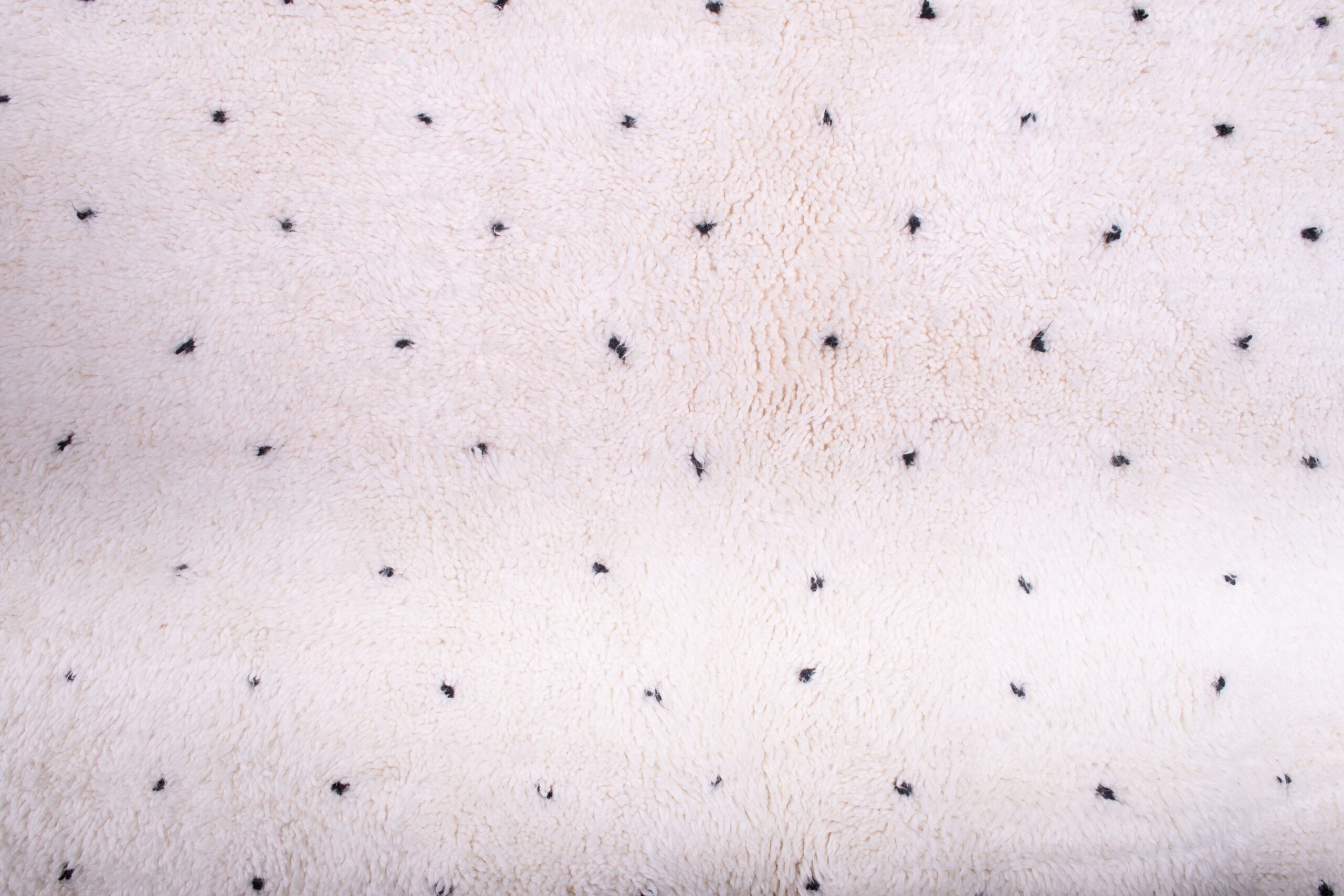 Moroccan Rug Handmade Wool Custom Size - Ivory Neutral Minimalist Boho Area Rug for Living Room Bedroom Beni Ourain – Image 4