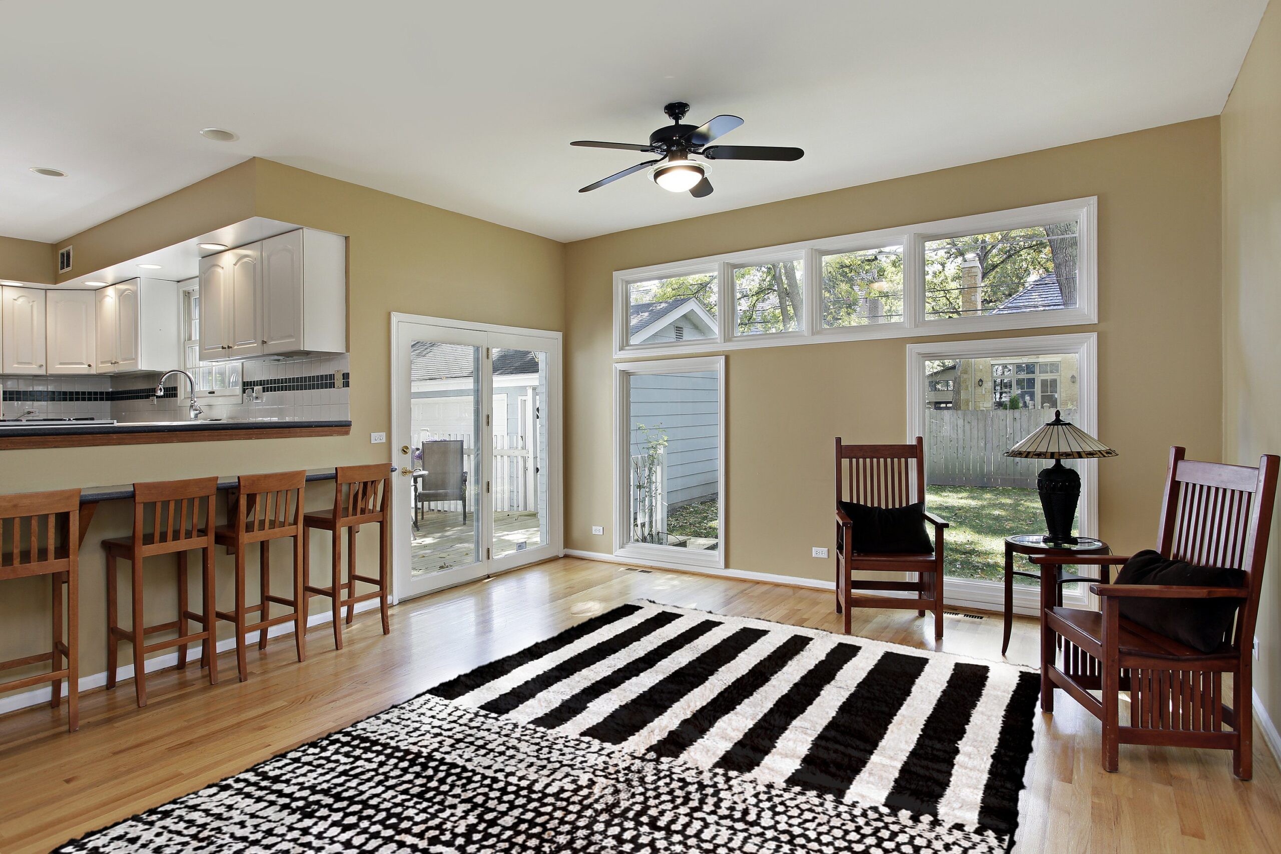 Moroccan Rug Handmade Wool 8x10 - Black White Minimalist Boho Area Rug for Living Room Bedroom - Beni Ourain - Imagen 3