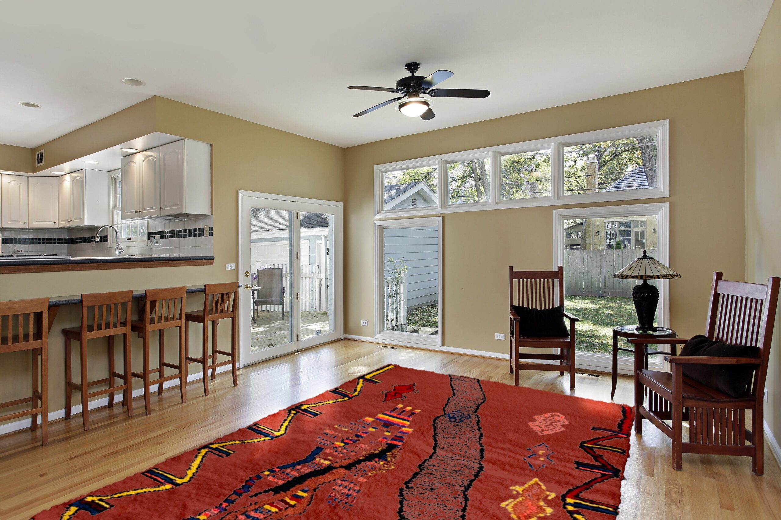 Moroccan Rug Boujaad 5x7 Wool Terracotta Rust Multicolor Tribal Boho Living Room - 画像3