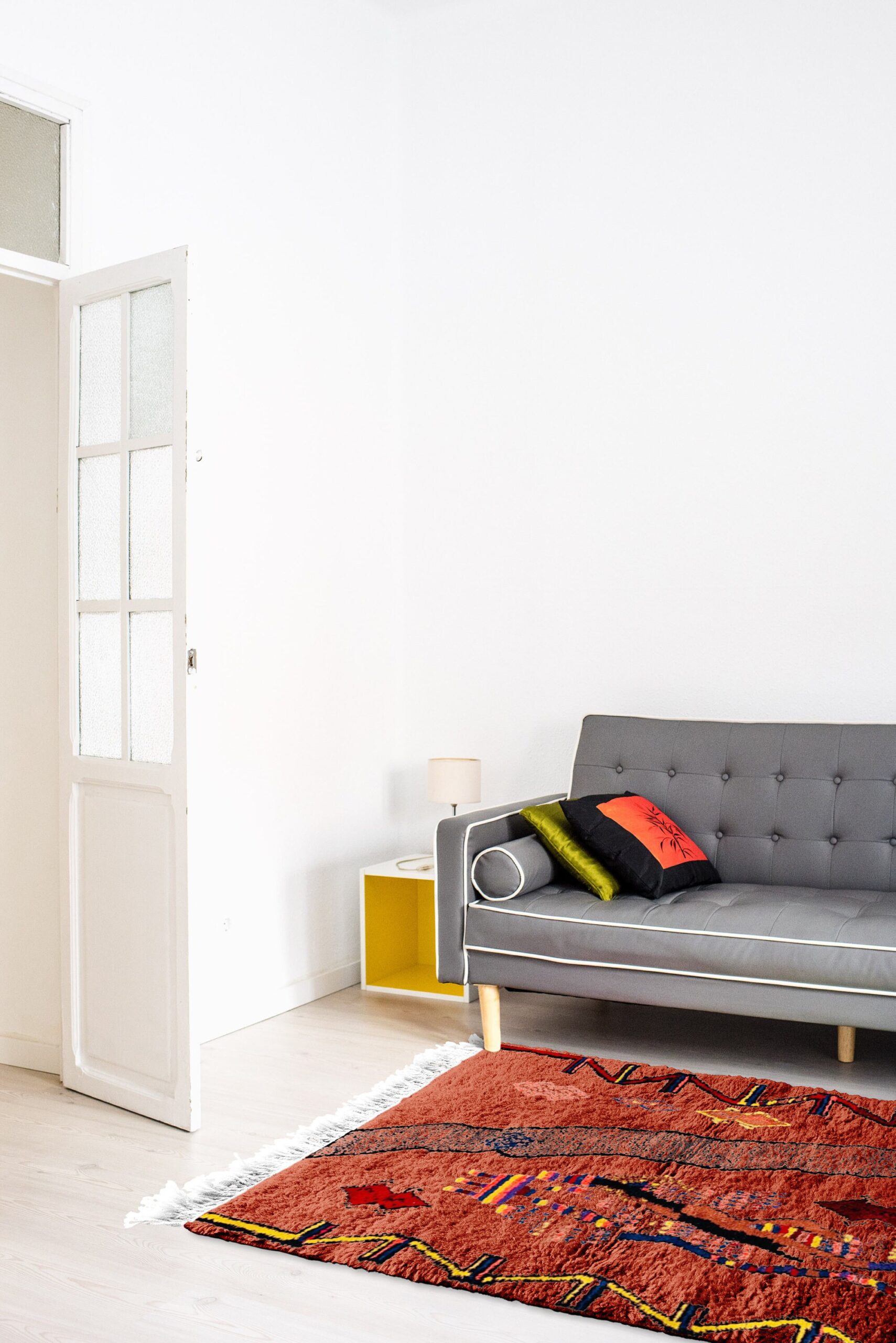 Moroccan Rug Boujaad 5x7 Wool Terracotta Rust Multicolor Tribal Boho Living Room - 画像4