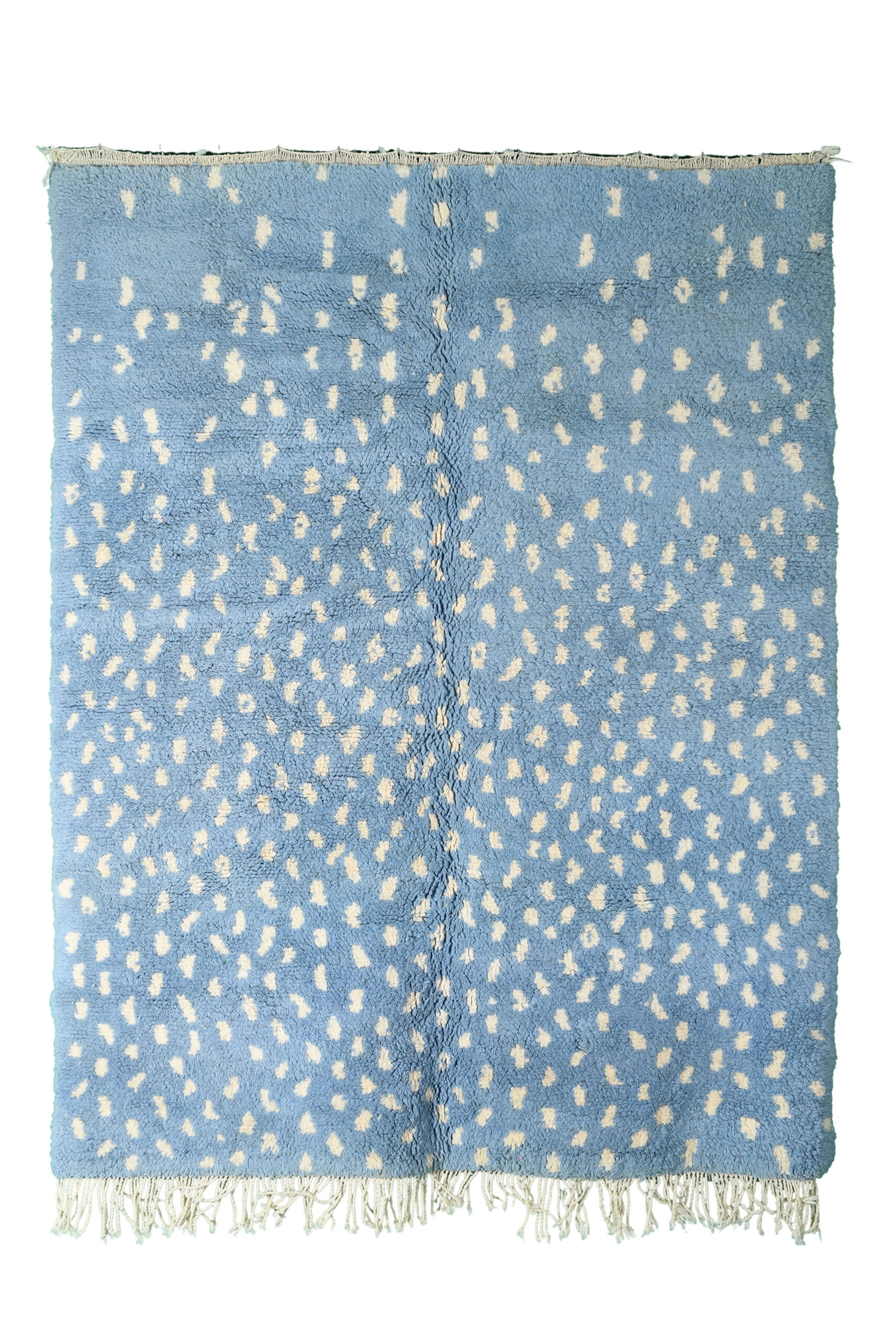 Moroccan Rug Handmade Wool 8x10 - Blue Ivory Modern Boho Area Rug for Living Room Bedroom - Berber - Kuva 2