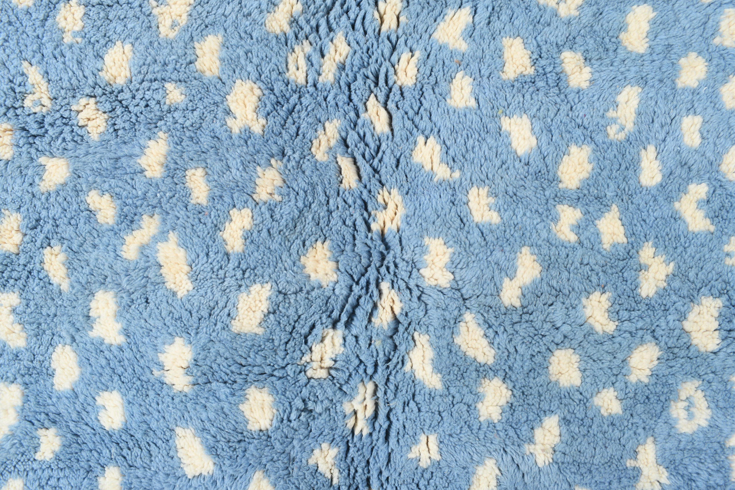 Moroccan Rug Handmade Wool 8x10 - Blue Ivory Modern Boho Area Rug for Living Room Bedroom - Berber - Kuva 3