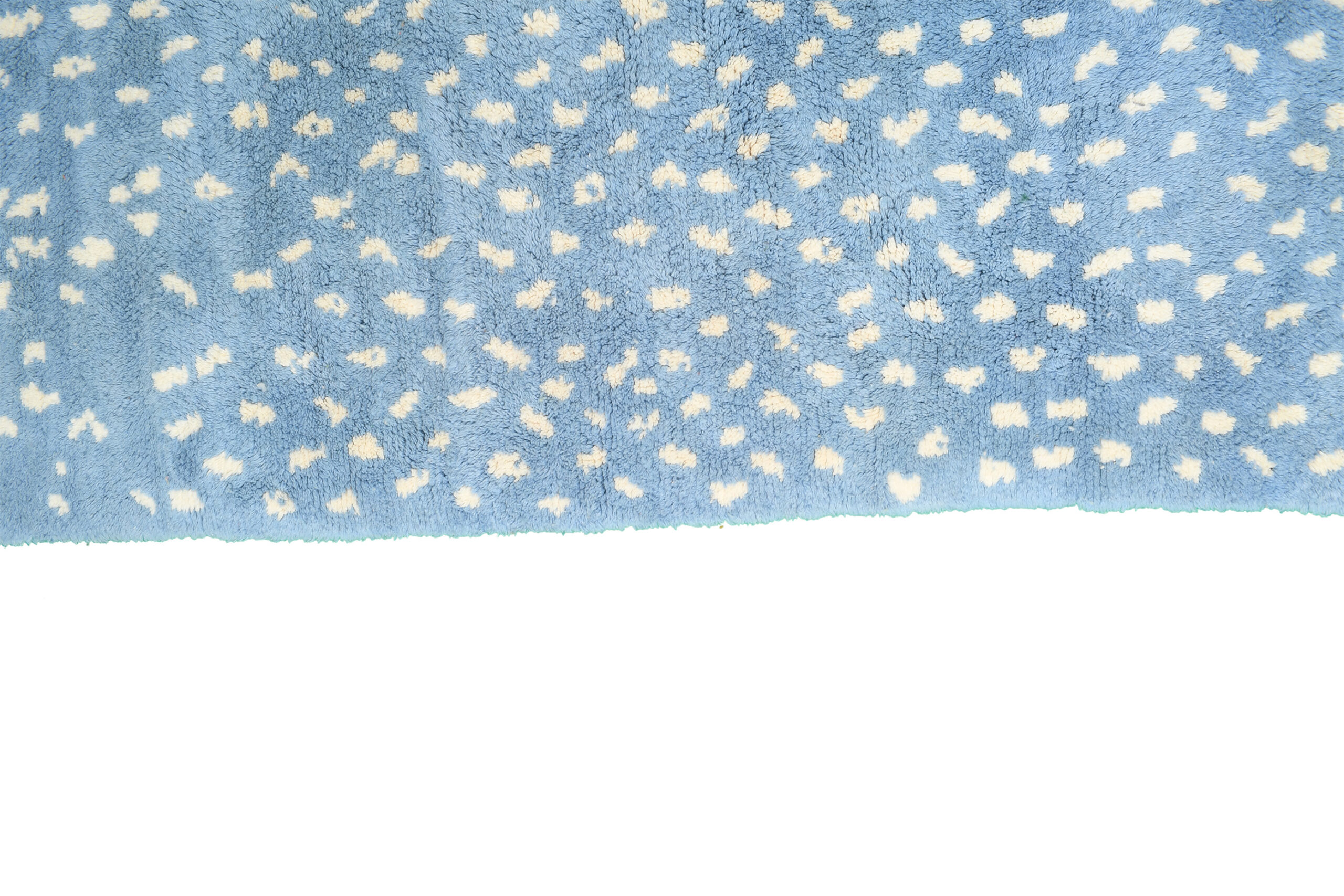 Moroccan Rug Handmade Wool 8x10 - Blue Ivory Modern Boho Area Rug for Living Room Bedroom - Berber - Kuva 6